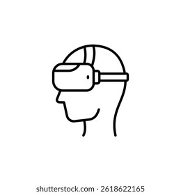 Representação abstrata de uma pessoa imersa no mundo da realidade virtual