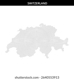 Abstract depiction of Switzerland using a concentric circle design.