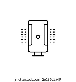 Abstract depiction of a water purifier with minimalist line art style