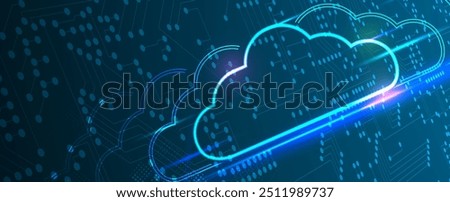 Abstract depictions of cloud-powered digital transformation