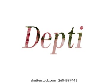 Abstract Depti Text Effect Design White Background