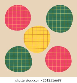 Abstract description bubbles with grid lines, chat bubbles, message bubbles, and cartoon vector illustrations. Empty speak bubble doodle style of thinking sign symbol