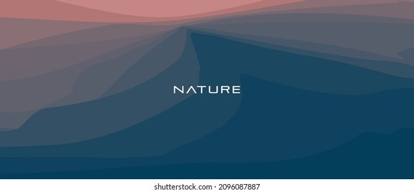 Abstrakter Wüstenhintergrund mit dynamischer Welle. Moderne Vektorgrafik für Poster, Banner, Broschüre.