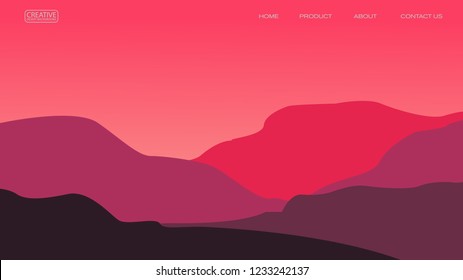abstract desert background vector illustration template suitable for landing page   banner  magazin  poster and other