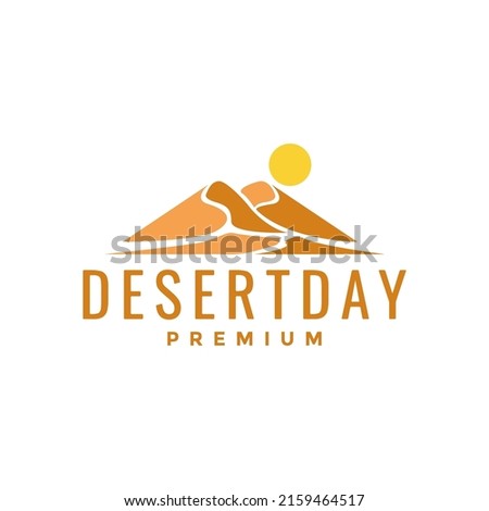 abstract desert hill logo design, vector graphic symbol icon illustration creative idea