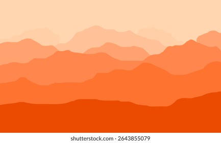 abstract desert landscape with layered orange silhouettes, perfect for warm, minimal background and design use.