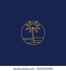 Diseño Abstractas del logotipo del desierto, diseño del logotipo de la línea del desierto con colores degradados, logotipo minimalista del desierto