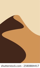 abstract desert mountain vector background