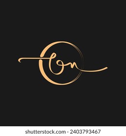 Abstract desig letter GN monogram logo