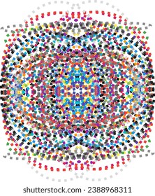 abstract design of arrangement of boxes with various colors, abstract art 