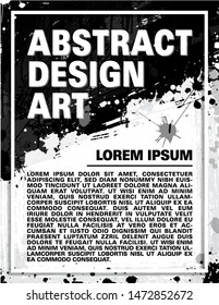 Abstract design art. Abstract poster, flyer, brochure or banner. Vector and illustration.