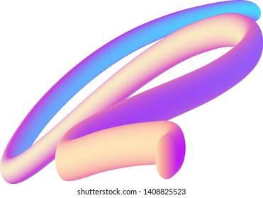 Abstract design background with 3D style flowing shape