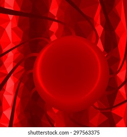 abstract design background with balls and low poly