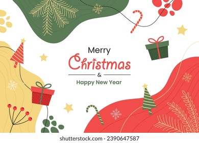 Abstract design background for Christmas and New Year celebration