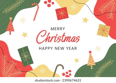 Abstract design background for Christmas and New Year celebration