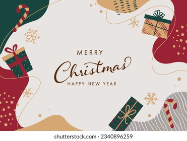 Abstrakter Designhintergrund für Weihnachten. Vektorgrafik.