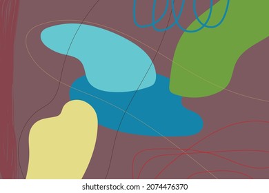 abstract design background cover template banner hand drawn line