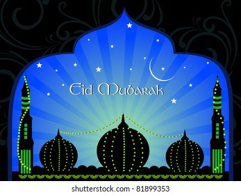 abstract design background with decorated mosque