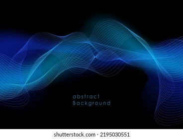 abstract design background digital particle technology with beautiful blue light effect ad vector