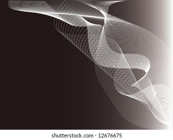 Abstract design background with flowing lines