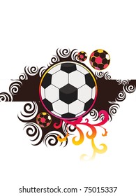 abstract design background with football, vector illustration