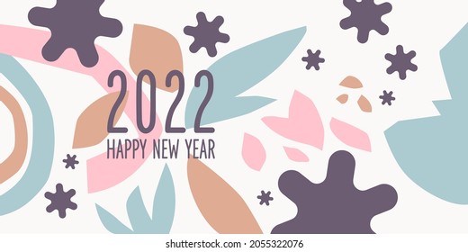 Fondo de diseño abstracto. Ilustraciones con formas planas dibujadas a mano.