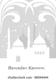 abstract design background with mosque, illustration