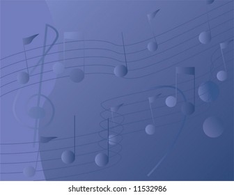 abstract design background with musical notes and clefs