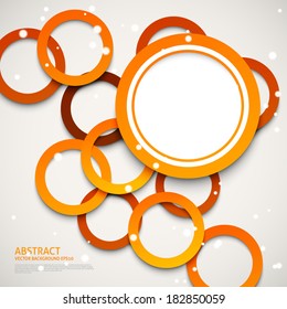 Abstract design background. Orange rings