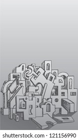 abstract design background in shades of gray
