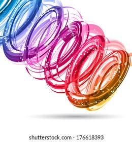 Abstract design background with swirl shapes