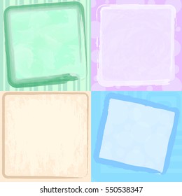 Abstract design background template. Stock vector set