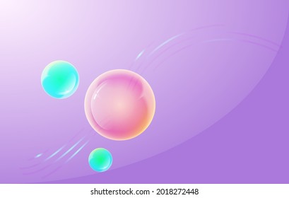 abstract design, balloons on a lilac background
