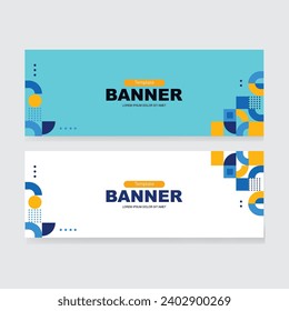 abstract design banner flat mosaic color clean blue simple modern