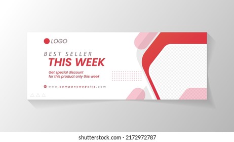 Abstract design banner and social media cover design template with minimalist and modern style design for promotion your product or business