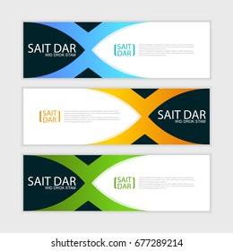 abstract design banner template.vector illustration