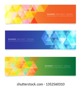 Abstract  design banner web set   template.