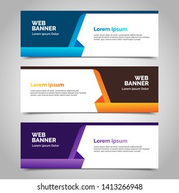 plantilla web de banner de diseño abstracto