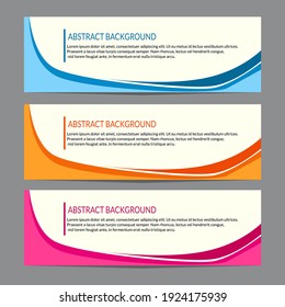 Abstract Design Banner Web Template. Siutable For Header Or Footer Page, Advertisement, Promotion Background.