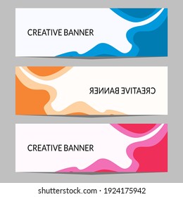 Abstrakte Design-Banner-Webvorlage. Für Kopf- oder Fußzeilenseite, Werbung, Werbehintergrund geeignet.