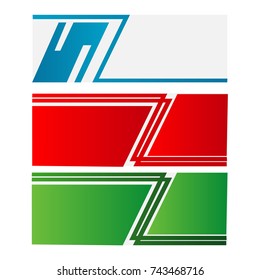 abstract design banner web template vector with red green and blue color isolated background