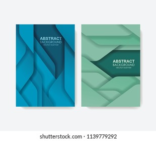 Abstract design for banners or brochure covers with background from layers and geometric shapes.