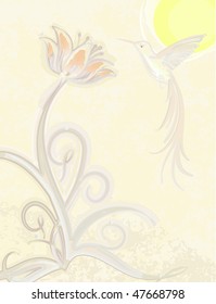 Abstract design with bird.