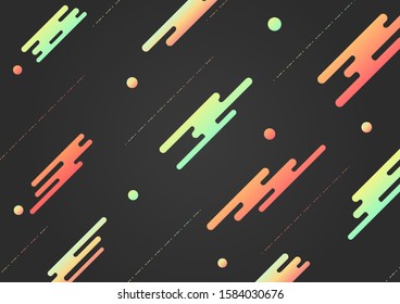 Abstract design black color background modern shape colorful contrast art design. vector illustration