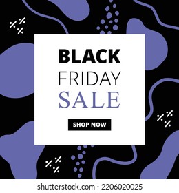 Abstract design Black Friday Sale with color of Very Peri