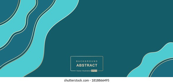 Resumen de diseño de fondo de onda geométrica azul con formas y líneas líguidas. Página Aterrizaje Fluido. Composición dinámica. Plantilla para el afiche, fondo, portada, folleto, fondo de pantalla e ilustración vectorial