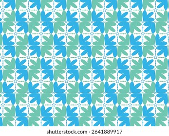 abstract design of blue and light green arrowhead repeat background pattern design