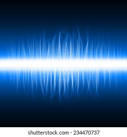 abstract design of blue magic lines.(grouped lines sound effect version.free area in bottom for text and more)