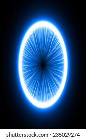 abstract design of blue magic portal gate (inner long lines.vector version)