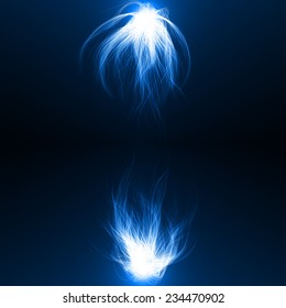 abstract design of blue magic spells.(dual force version)